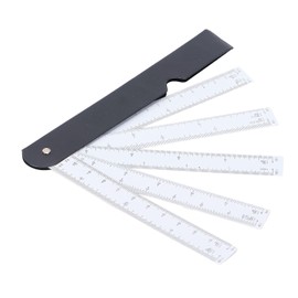 Regla flexible plegable de silicona suave para estudiantes y oficina, ideal para dibujo técnico y diseño creativo, resistente y fácil de transportar.