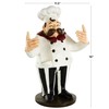 Deco 79 Polystone Chef Sculpture with 2 Wine Holder Slots,