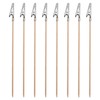 EXCEART 100pcs Alligator Clips Bamboo Stick Metal Alligator Iron Clip