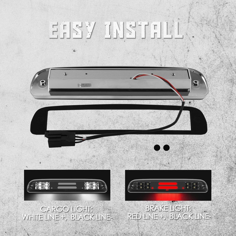 High Mount Stop Third Brake Light, Compatible with 1999-2016 Ford