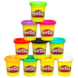 Play Doh Modeling Compound 10-Pack Case of Assorted Colors, Non-Toxic 2 oz. Cans, Back to School Gifts, Prizes, & Party Favors, Preschool Toys for Kids, Ages 2+ (Amazon Exclusive)