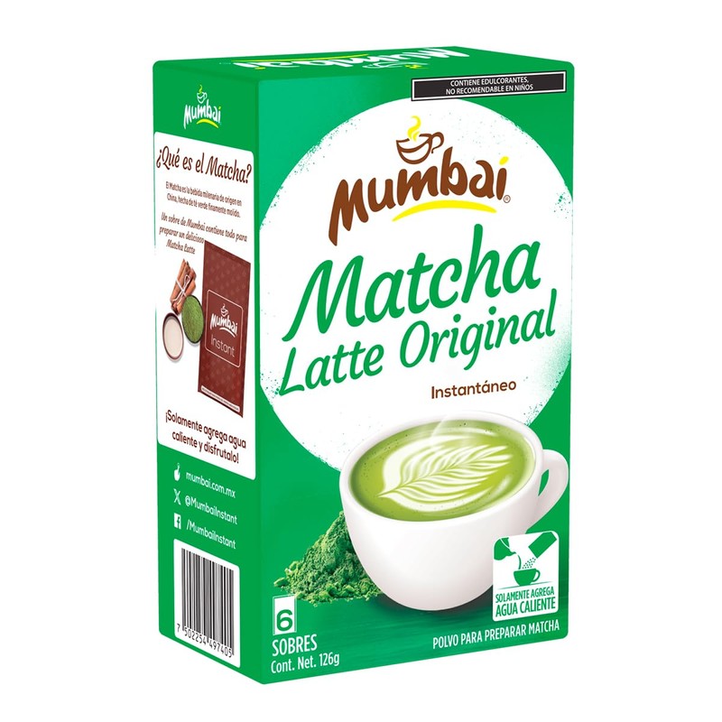 Mumbai Matcha Latte Original 6 sobres