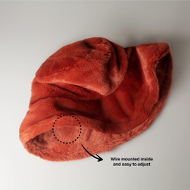 CHOK.LIDS Everyday Winter Fur Bucket Hat Unisex Trendy Soft Fluffy Warm Lightweight Fleece Fisherman Cap for Women Men (Pecan)