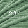 BEDELITE Fluffy Fleece Throw Blanket - Sage Green Sofa Throw