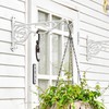Sungmor Cast Iron Hanging Plant Bracket, 16.5" Large Outdoor Wall