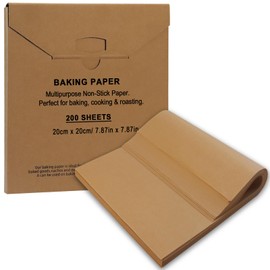 200 Pcs 7.87x7.87 Inch Unbleached Precut Parchment Paper Baking Sheets – Non-Stick Baking Paper for Oven, Air Fryer, Grilling & Steaming, Heat Resistant Up to 450°F​
