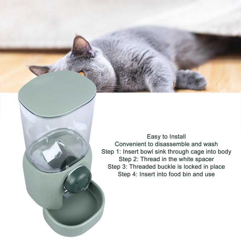 Pet Hanging Automatic Feeder Large Capacity Detachable Pet Cage Food