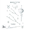 MEGA TATTOO Constellation tattoo stickers 12 types (choose 1), 3, Taurus Taurus / MEGA TATTOO 별자리 타투스티커 12종(택1), 3개, Taurus 황소자리
