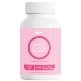 Alinea | Suplemento Alimenticio para Mujeres | Myo & D-Chiro Inositol, Relación Óptima 40:1 con Folato, Zinc y Vitamina D3 120 Cápsulas