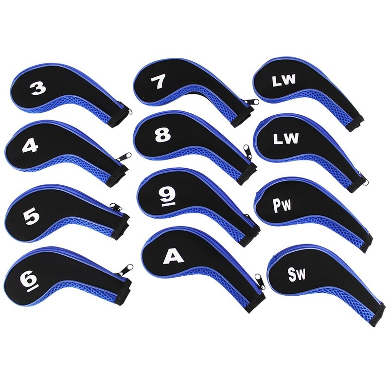 Scott Edward 12pcs Number Print Golf Club Irons Covers Neoprene