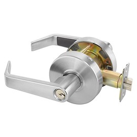 Yale AU4605LN x 1806 x 626 KR Cylindrical Lockset, Grade 2, Store Room Function, para Keyway, Keyed Random, 6 Pin, 2 3/4" Backset, 626 Satin Chrome Finish