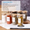 12 Pcs Glass Spice Jars With Bamboo Airtight Lids, 10oz