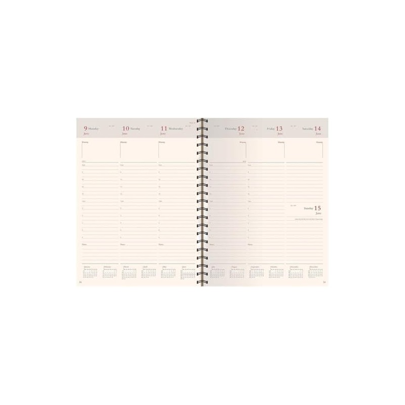 2025 Statesman A5 Desk Diary Insert/Refill Week to View -