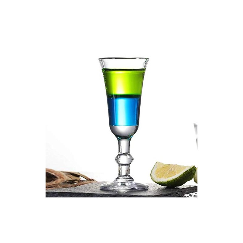Cordial Glasses,1 OZ Lead-Free Limoncello Glasses, Clear Aperitif Glasses Set