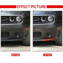 Voodonala Compatible with Dodge Challenger SXT Compatible withchoques Delantero embellecedor Compatible with Challenger 2015-2021 (Rojo, 2 Unidades)