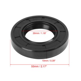 X AUTOHAUX TC Shaft Seal Ring Rubber Double Lip 30 mm x 55 mm x 10 mm for Motorcycle Crankshafts and Hydraulic Pumps