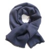 Italian made Scarf, Wool, Silk, Soft, Tweed, Men's, Women's, Blue,