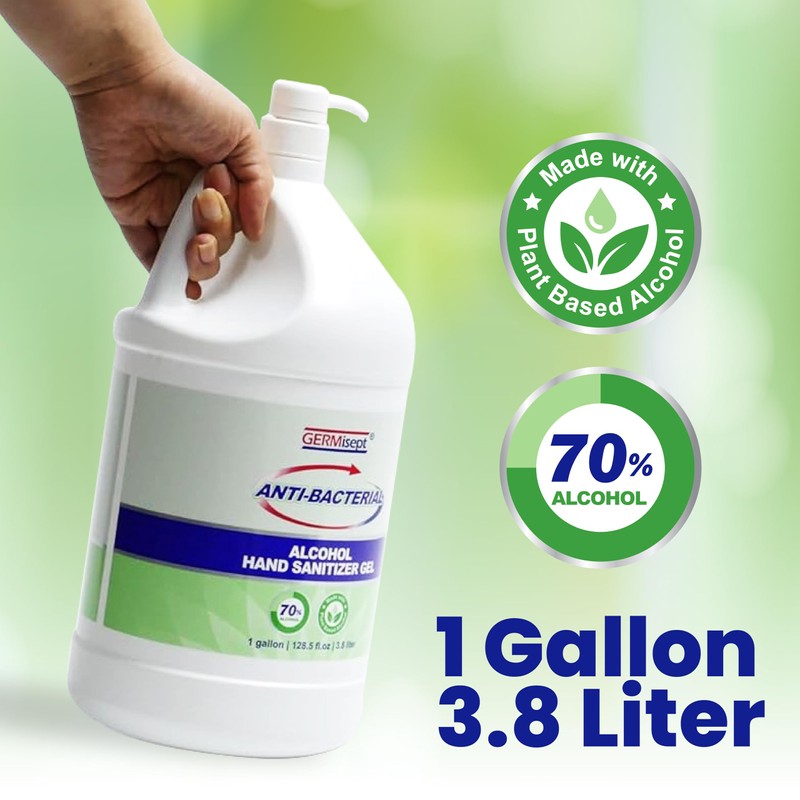 Hand Sanitizer Gel with Pump – 70% Alcohol Bulk Hand