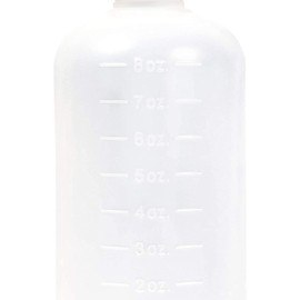 Boston Round Squeeze Bottles with Twist Caps (8 oz, White, 12 Pack)