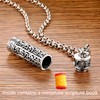 HannaFires Silver Tibetan Prayer Wheel - Spinning Buddhist Mantra Necklace,