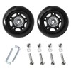 68 x 24mm 2 Pcs Luggage Suitcase Replacement Wheels, Rubber