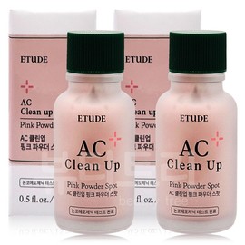 Etude AC Clean Up Pink Powder Spot 15ml x 2 / 에뛰드 에이씨 클린업 핑크 파우더 스팟 15ml X 2개