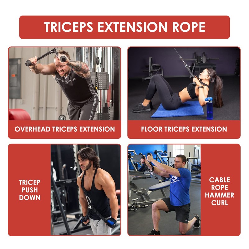 jiuzcare Tricep Rope 70 cm Pull Down Training Triceps Triceps