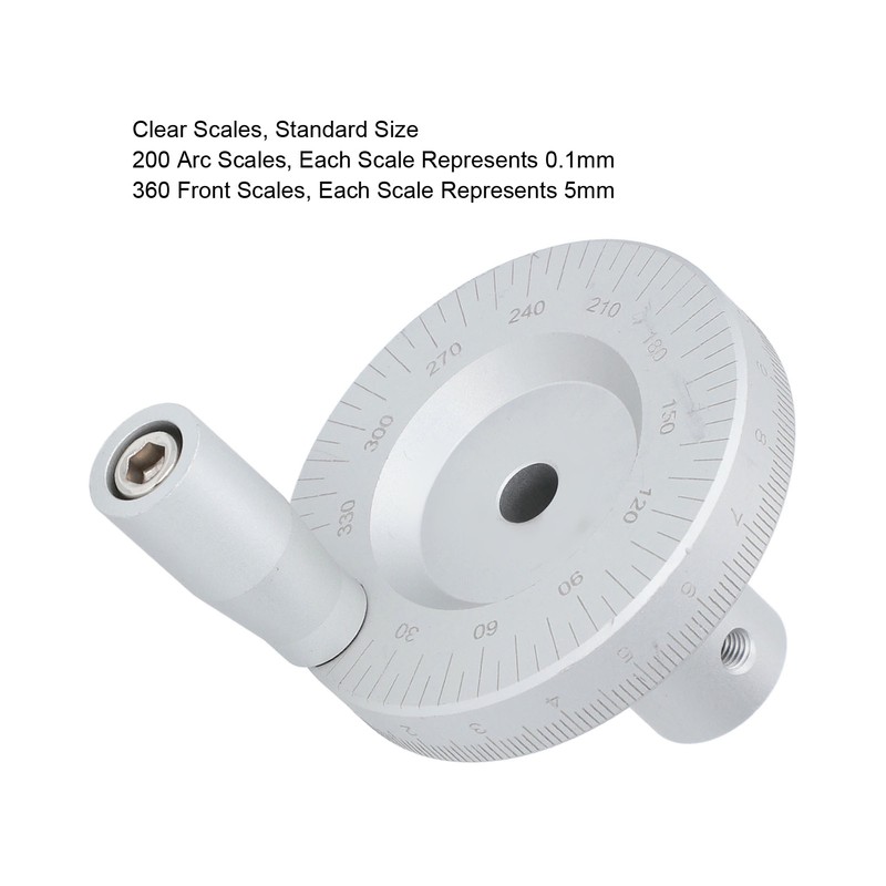 Lathe Handwheel 8mm Inner Diameter High Accuracy Aluminum Alloy Replacement