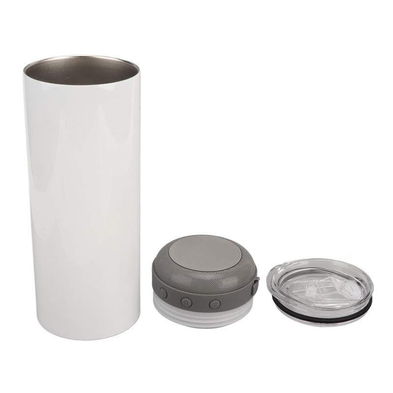 Sublimation Tumblers 20oz Straight Detachable Bluetooth Speaker Tumblers Portable Insulated