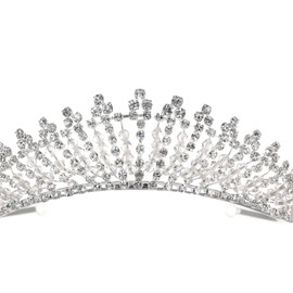 SAMKY Handmade Bridal Rhinestone Crystal Prom Wedding Tiara Crown T1111