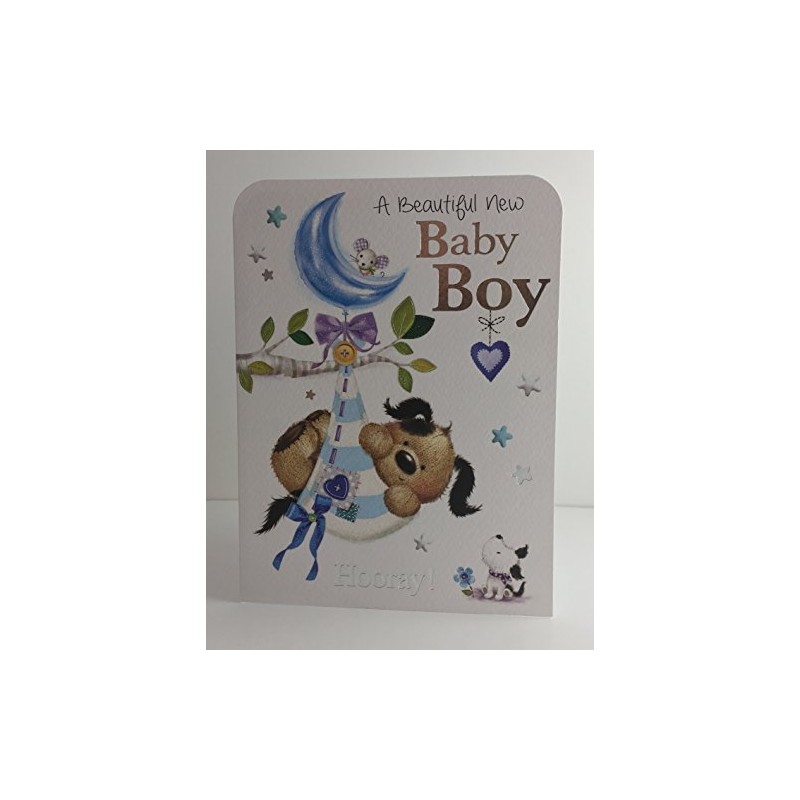 Jonny Javelin Beautiful New Baby Boy Card