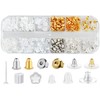 Hazifes 12 Styles 600 Pcs Earring Backs for Studs, Clear