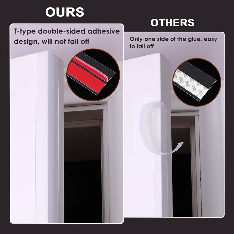 Benory T-Shaped Silicone Weather Stripping Door Seal Strip for Door