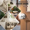 GOBEKOR 5 Pack Passage Door Knobs Brushed Nickel Door Knobs
