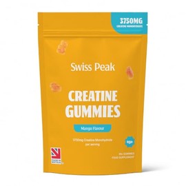Swiss Peak Creatine Gummies 3750mg Creatine Monohydrate Mango Flavour 90 Vegan Gummies Easy Daily Creatine Supplement Made in Britain