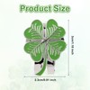 Penitue Magnetic Golf Ball Marker Hat Clip, Green Four-Leaf Clover