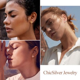 Rose Gold Star Celtic Knot Earrings Hypoallergenic Delicate Ear Studs for Women Irish Jewelry