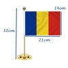 Romania Desk Flag,12 inch Tall Small Romanians Indoor Banner,Tiny Printing