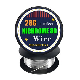Nichrome 80 Wire，110feet 28Gauge Resistance Wire Cr20ni80 Bendable Soft for Cutting Foam Handmade Making Findings Beading Crafts