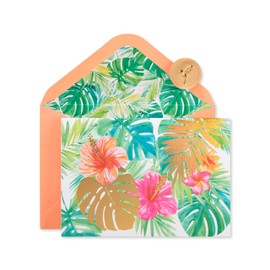 Papyrus Blank Cards with Envelopes, Tropical Flowers (12-Count)