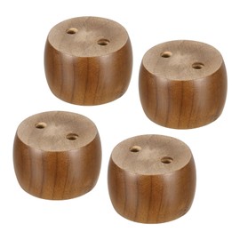 sourcing map 4Pcs Wood Furniture Legs, 1.97" Solid Wood Replacement Furniture Feet for Couch Cabinet,Light Brown