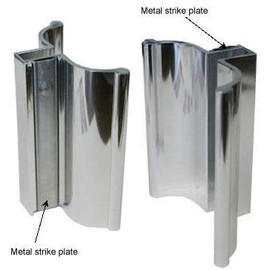 Gordon Glass® 3" Bright Chrome Frameless Shower Door Handle with Metal Strike - Magnet is NOT Included and Sold Separately