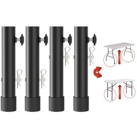 Folding table risers for Folding Tables Straight/Bent Leg, Durable Folding Table Leg Extensions 2 Levels/Heights Table Leg extenders-All for Treating Your Back pain(4-pack) (7.8 In (20cm)）