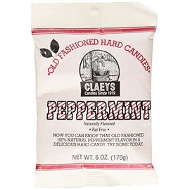 Claey's, Old Fashioned Hard Candy Peppermint, 6 Ounce Bag by Claey's Candy