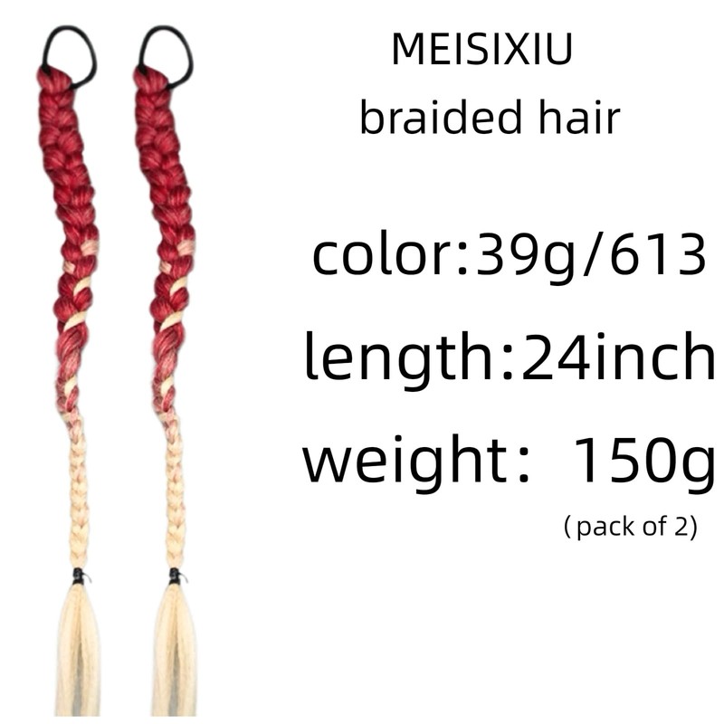Braided Hair Extension 24inch Length (39g/613)