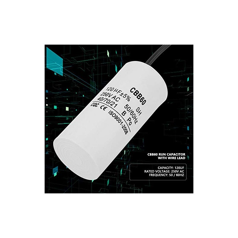 Condensador De Corriente De Cable Revestido 250Vac 50 / 60Hz