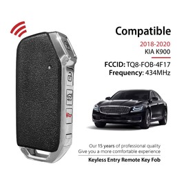 Car Key Fob Remote Keyless Entry Control TQ8-FOB-4F17 434MHz 4 Button Replacement for 2018-2020 Kia K900-2 Pack