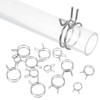 uxcell 15Pcs 8mm/0.32inch Inner Dia Double Wire Spring Hose Clamp,