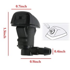 8E5Z-17603-A Pair Front Windshield Washer Nozzles Spray Jet Kit 8E5Z17603A, Compatible with Fusion, M-ercury Milan, Lincoln MKZ 2008-2012