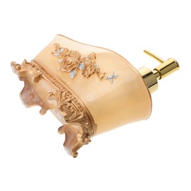 FRCOLOR Press Pump Soap Dispenser Refillable Liquid Storage Bottle with Decorative Design for Bathroom Kitchen Office Durable Construction Leak Resistant